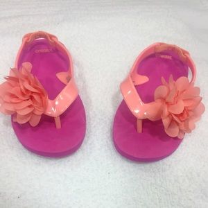 Toddler Girl Flower Thong Flip Flops!